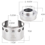 AOTU AT6387 Outdoor Portable Camping Windproof Alcohol Stove with Cover, AT6387 with Cover