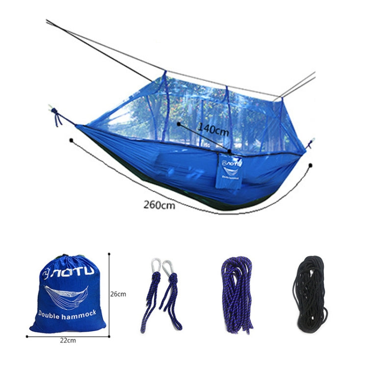 AOTU AT6730 Outdoor Camping Nylon Cloth Mosquito Repellent Hammock, 260x140cm (Red), 260x140cm (Green), 260x140cm (Blue)