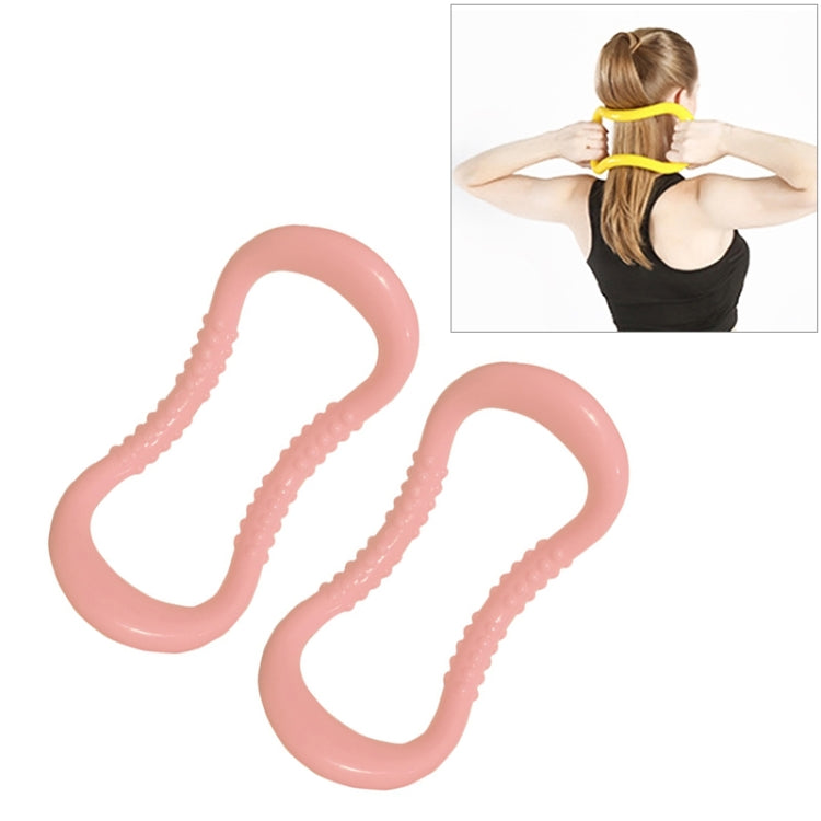 2 PCS PP Double Massage Point Yoga Circle Fascia Stretching Ring Pilates Resistance Ring, Pink, Green, Grass Green, Light Pink, Purple, Sky Blue, Yellow, Dark Blue