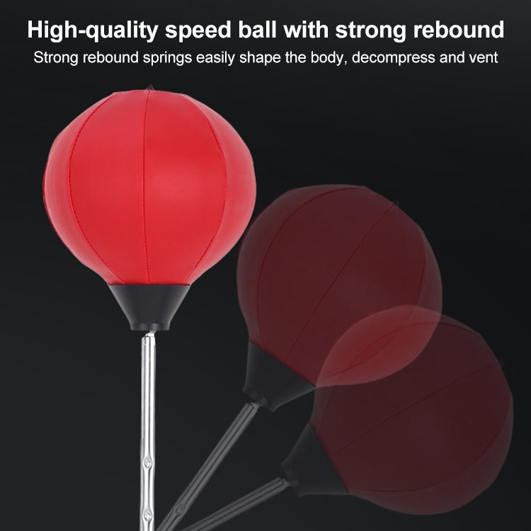 Adult Suction Cup Version Height Adjustable Vertical PU Leather Vent Ball Boxing Speed Ball Family Fitness Equipment with Gloves, with Gloves Red, with Gloves Black Red