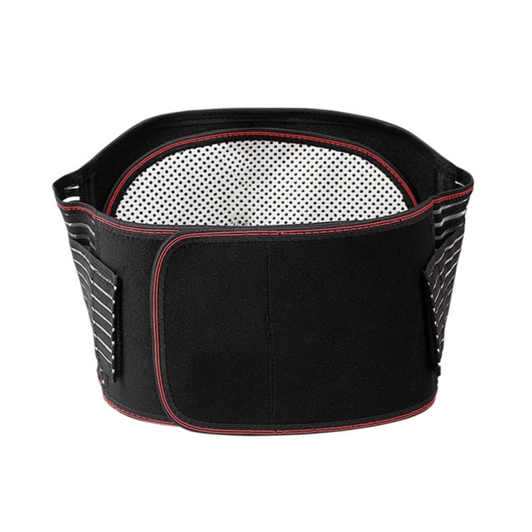 Double-sided Self-heating Waist Protector Keep Warm Breathable Lumbar Support, 008 (Black)