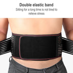 Double-sided Self-heating Waist Protector Keep Warm Breathable Lumbar Support, 008 (Black)