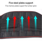 Double-sided Self-heating Waist Protector Keep Warm Breathable Lumbar Support, 008 (Black)