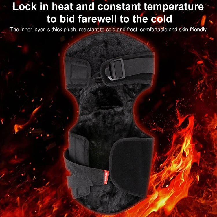 MOTOLSG 2 in 1 Knee Pads Motorcycle Bicycle Riding Warm Fleece Soft Protective Gear, Without CE Protector
