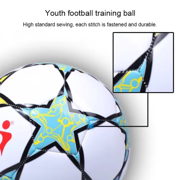 REGAIL No.5 PU Leather Machine Stitched Football for Teenagers Training
