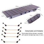 Outdoor Folding Camping Mat Single Bed Portable Aluminium Alloy Sleeping Bed, Size: 180x61x14cm