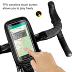 WILD MAN E1 Waterproof Front Bag MTB Mobile Phone Sets Bicycle Tube Bag Riding Accessories, E1 (Black), E1 (Red)