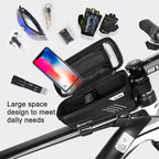 WILD MAN E2 Waterproof Front Bag MTB Mobile Phone Sets Bicycle Tube Bag Riding Accessories, E2 (Black), E2 (Red)