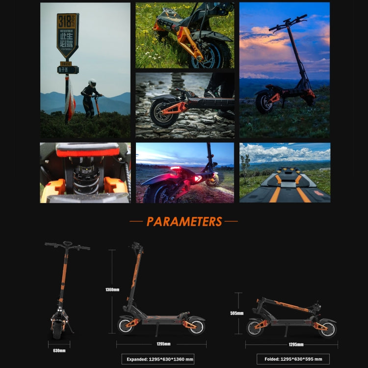 Kukirin G3 Pro 10 inch Tires 2400W 52V 23.4AH Three-speed Folding Electric Offroad Scooter with LED Display, G3 Pro