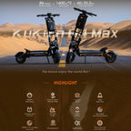 Kukirin G4 Max 12 inch Tires 3200W 60V 35.2AH Three-speed Folding Electric Offroad Scooter with LED Display, G4 Max