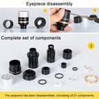 Astronomical Telescope 8-24mm All-metal Continuous Zoom Eyepiece, 8-24mm