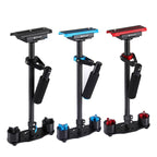 PULUZ 38.5-61cm Carbon Fibre Handheld Stabilizer for DSLR & DV Digital Video & Cameras, Load Range: 0.5-3kg, P60T Black, P60T Blue, P60T Red, RU Stock P60T Black