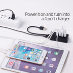 ORICO W5P-U3-30 4-Port USB 3.0 Desktop HUB with 30cm Micro USB Cable Power Supply, W5P-U3-30 Black, W5P-U3-30 White