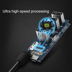 ORICO W5P-U3-30 4-Port USB 3.0 Desktop HUB with 30cm Micro USB Cable Power Supply, W5P-U3-30 Black, W5P-U3-30 White