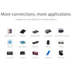 ORICO W5P-U3-100 4-Port USB 3.0 Desktop HUB with 100cm Micro USB Cable Power Supply, W5P-U3-100 Black, W5P-U3-100 White