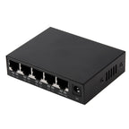 5 Ports 10/100Mbps POE Switch IEEE802.3af Power Over Ethernet Network Switch for IP Camera VoIP Phone AP Devices, 5 Ports Black