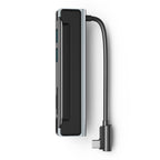 AD-065 6 in 1 USB-C / Type-C to 4K HDMI + SD / TF Card Slot + Type-C + 2 USB 3.0 Back Clip Style Multifunctional Docking Station HUB, 6 In 1 Back Clip Style