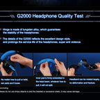 KOTION EACH G2000 Over-ear Game Gaming Headphone Headset Earphone Headband with Mic Stereo Bass LED Light for PC Gamer,Cable Length: About 2.2m(White + Red), G2000