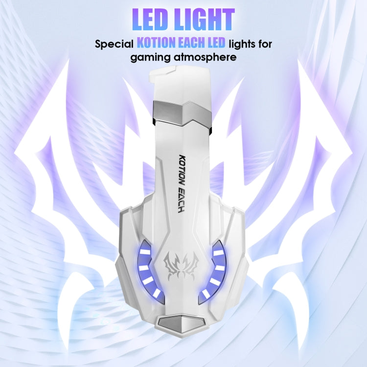 KOTION EACH G9000 3.5mm Game Gaming Headphone Headset Earphone Headband with Microphone LED Light for Laptop / Tablet / Mobile Phones,Cable Length: About 2.2m, G9000