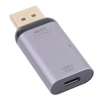 2 in 1 4K 60Hz DP Male to USB-C / Type-C Charging + USB-C / Type-C Female Adapter, DP