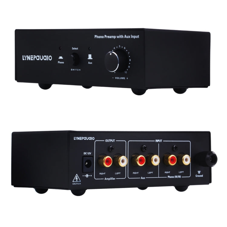 B855 LINEPAUDIO Phone Prephonograph Signal Amplifier with Auxiliary Input and Volume Control