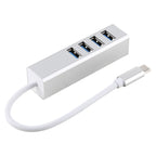 5Gbps Super Speed Self / Bus Power 4 Ports USB 3.0 to USB-C / Type-C HUB Converter, Type-C