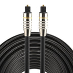 20m OD6.0mm Nickel Plated Metal Head Toslink Male to Male Digital Optical Audio Cable, Length: 20m