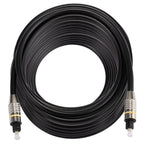20m OD6.0mm Nickel Plated Metal Head Toslink Male to Male Digital Optical Audio Cable, Length: 20m