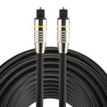 25m OD6.0mm Nickel Plated Metal Head Toslink Male to Male Digital Optical Audio Cable, Length: 25m