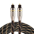 1.5m OD6.0mm Gold Plated Metal Head Woven Net Line Toslink Male to Male Digital Optical Audio Cable, Length: 1.5m