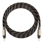 2m OD6.0mm Gold Plated Metal Head Woven Net Line Toslink Male to Male Digital Optical Audio Cable, Length: 2m