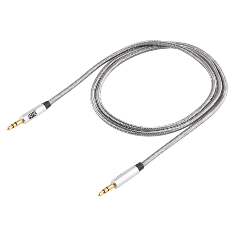 EMK 3.5mm Male to Male Gold-plated Plug Cotton Braided Audio Cable for Speaker / Notebooks / Headphone, Length: 1m, EMK