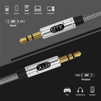 EMK 3.5mm Male to Male Gold-plated Plug Cotton Braided Audio Cable for Speaker / Notebooks / Headphone, Length: 1m, EMK