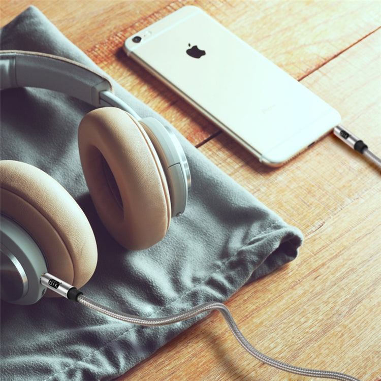 EMK 3.5mm Male to Male Gold-plated Plug Cotton Braided Audio Cable for Speaker / Notebooks / Headphone, Length: 1m, EMK