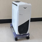 Computer Mainframe Host Adjustable Mobile Base Bracket with Wheel, 43-55cm Length Adjustable, 22-34cm Width Adjustable, H Type