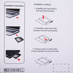Universal 9 / 9.5mm SATA3 Hard Disk Drive HDD Caddy Adapter Bay Bracket for Notebook