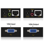 VGA & Audio Extender 1920x1440 HD 100m Cat5e / 6-568B Network Cable Sender Receiver Adapter, Transmission Distance: 100m