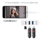 2 in 1 USB 3.1 USB-C / Type-C to USB 2.0 COMBO 3 Ports HUB + TF Card Reader, 3 Ports USB+TF Card
