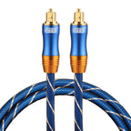 EMK LSYJ-A010 1m OD6.0mm Gold Plated Metal Head Toslink Male to Male Digital Optical Audio Cable, Length: 1m