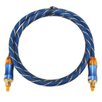 EMK LSYJ-A010 1m OD6.0mm Gold Plated Metal Head Toslink Male to Male Digital Optical Audio Cable, Length: 1m