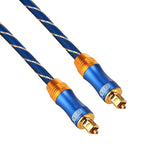 EMK LSYJ-A 5m OD6.0mm Gold Plated Metal Head Toslink Male to Male Digital Optical Audio Cable, Length: 5m