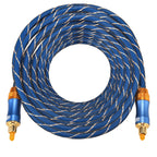 EMK LSYJ-A 10m OD6.0mm Gold Plated Metal Head Toslink Male to Male Digital Optical Audio Cable, Length: 10m