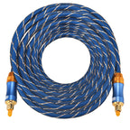 EMK LSYJ-A 15m OD6.0mm Gold Plated Metal Head Toslink Male to Male Digital Optical Audio Cable, Length: 15m