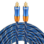 EMK LSYJ-A 20m OD6.0mm Gold Plated Metal Head Toslink Male to Male Digital Optical Audio Cable, Length: 20m