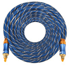 EMK LSYJ-A 20m OD6.0mm Gold Plated Metal Head Toslink Male to Male Digital Optical Audio Cable, Length: 20m