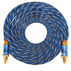 EMK LSYJ-A 25m OD6.0mm Gold Plated Metal Head Toslink Male to Male Digital Optical Audio Cable, Length: 25m