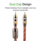 EMK TZ/A 3m OD8.0mm Gold Plated Metal Head RCA to RCA Plug Digital Coaxial Interconnect Cable Audio / Video RCA Cable, Length: 3m