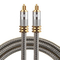 EMK YL-A 1m OD8.0mm Gold Plated Metal Head Toslink Male to Male Digital Optical Audio Cable, Length: 1m