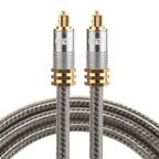 EMK YL-A 1m OD8.0mm Gold Plated Metal Head Toslink Male to Male Digital Optical Audio Cable, Length: 1m