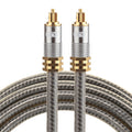 EMK YL-A 1.5m OD8.0mm Gold Plated Metal Head Toslink Male to Male Digital Optical Audio Cable, Length: 1.5m